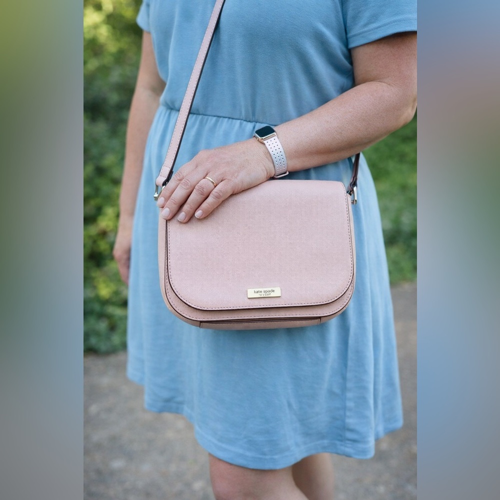 Kate Spade New York Blush Pink Crossbody Bag | Leather | Adjustable Strap